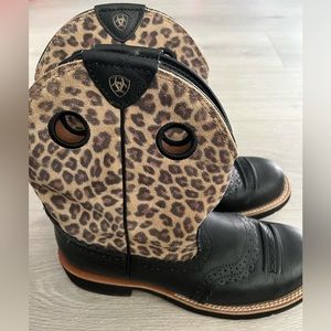 Ariat Leopard Fat Baby Cowboy Boots Size 8.5